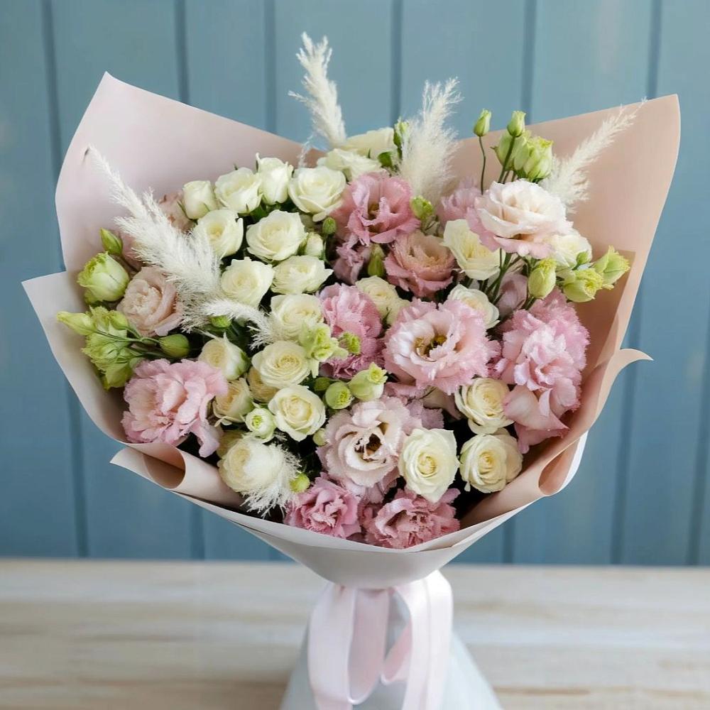 Букет цветов из: Альстромерии и Розы в Цибанобалка