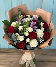 Букет цветов из:  Розы и Альстромерии #REPLACE_PRED# Цибанобалка