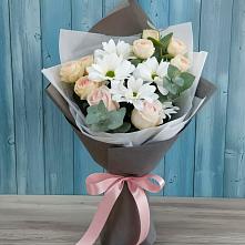 Букет цветов из:  Хризантемы и Розы #REPLACE_PRED# Цибанобалка