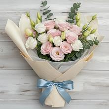 Букет цветов из:  Лизиантусы в Цибанобалка