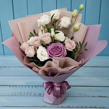 Букет цветов из:  Розы и Лизиантусы в Цибанобалка