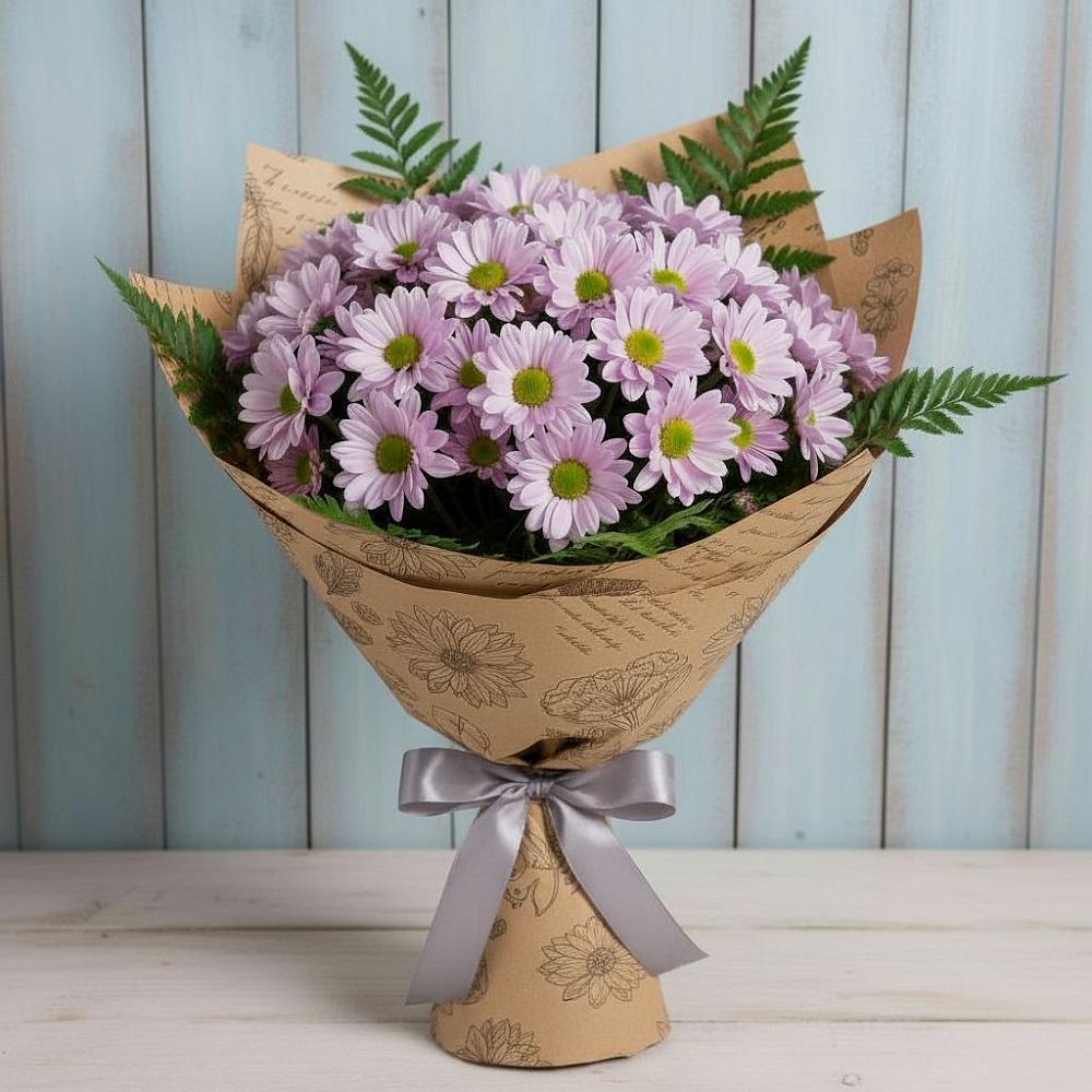 Букет цветов из: Хризантемы в Цибанобалка