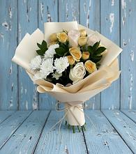 Букет цветов из:  Розы и Хризантемы в Цибанобалка