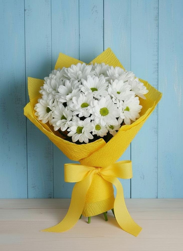 Букет цветов из: Хризантемы в Цибанобалка