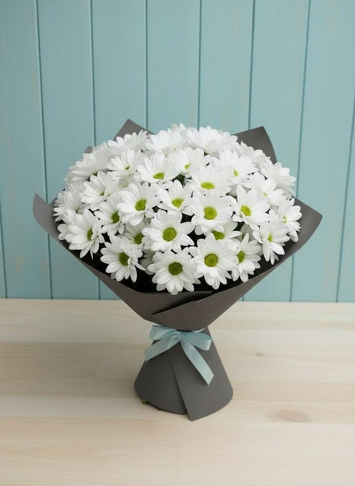 Букет цветов из: Хризантемы в Цибанобалка