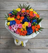 Букет цветов из:  Розы и Хризантемы в Цибанобалка