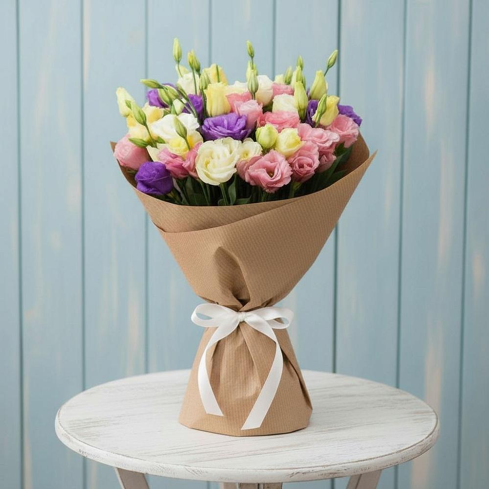 Букет цветов из: Лизиантусы в Цибанобалка