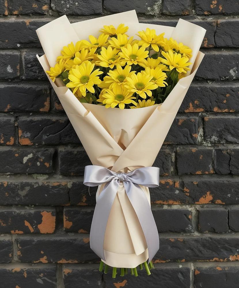 Букет цветов из: Хризантемы в Цибанобалка