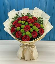 Букет цветов из:  Розы и Хризантемы #REPLACE_PRED# Цибанобалка