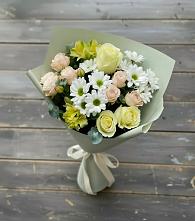 Букет цветов из:  Альстромерии, Розы и Хризантемы #REPLACE_PRED# Цибанобалка