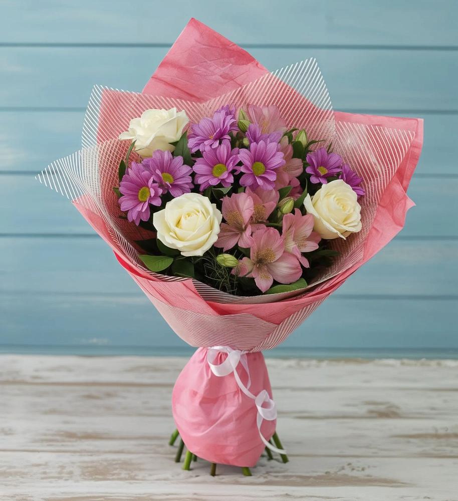 Букет цветов из: Герберы в Цибанобалка