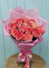 Букет 15 Розовых роз Равель #REPLACE_PRED# Цибанобалка