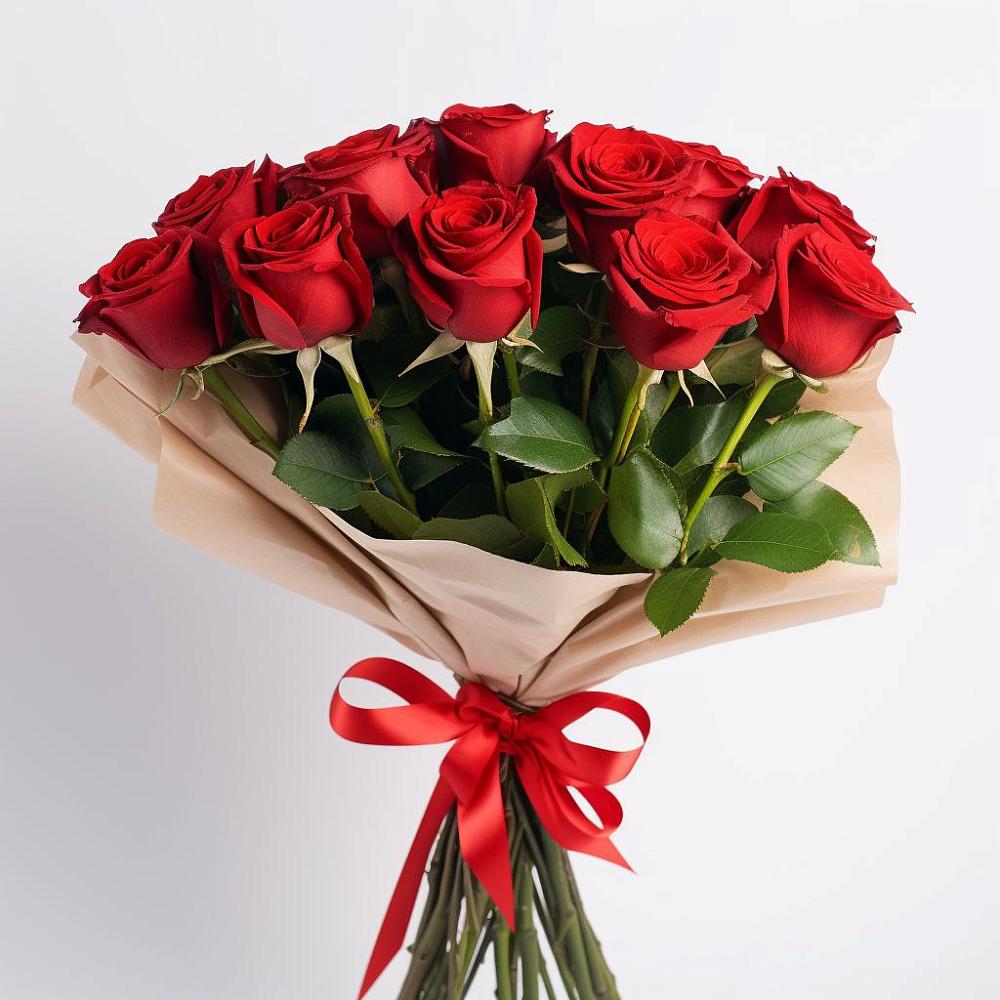 Букет 11 Красных роз Эдлесс Лав в Цибанобалка
