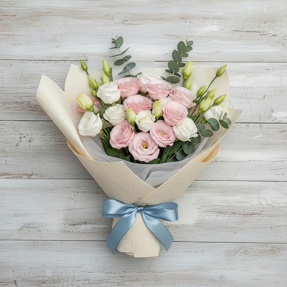 Букет цветов из: Лизиантусы в Цибанобалка